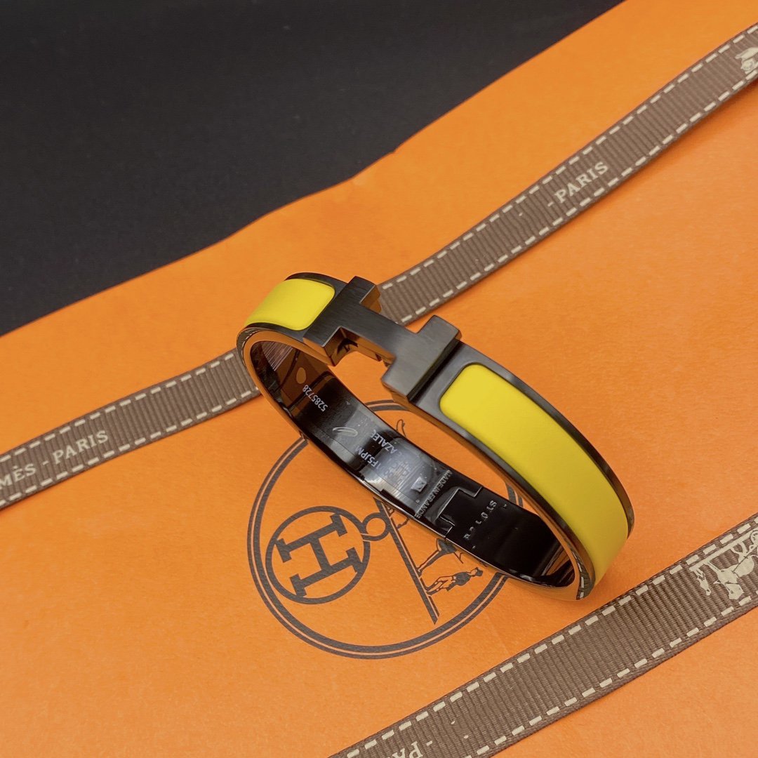 [OrnoraJewelry]CLIC HM SO BLACK YELLOW BRACELET
