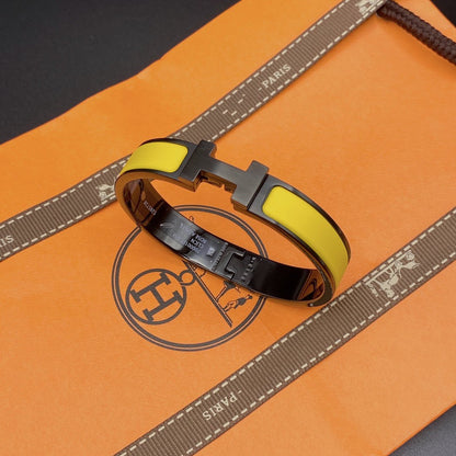 [OrnoraJewelry]CLIC HM SO BLACK YELLOW BRACELET