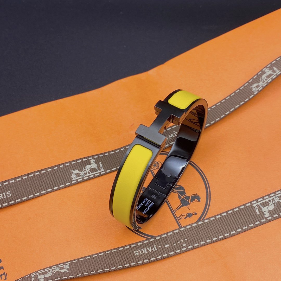 [OrnoraJewelry]CLIC HM SO BLACK YELLOW BRACELET
