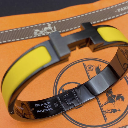 [OrnoraJewelry]CLIC HM SO BLACK YELLOW BRACELET