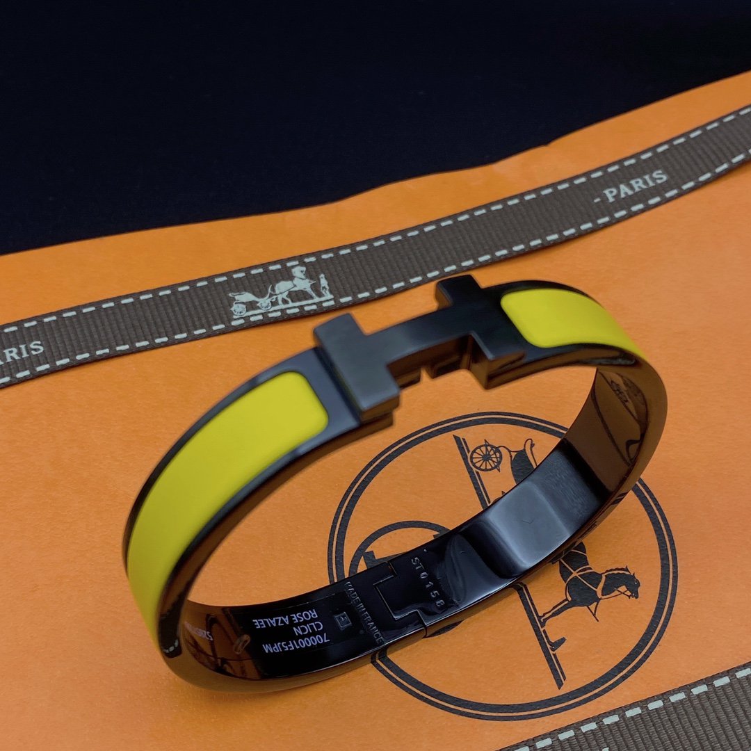 [OrnoraJewelry]CLIC HM SO BLACK YELLOW BRACELET