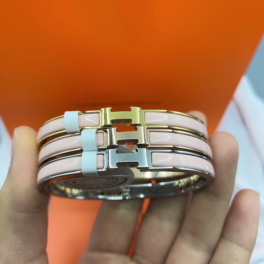 [OrnoraJewelry]CLASSIC HM CLIC  PINK 8MM ENAMEL BRACELET