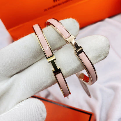 [OrnoraJewelry]CLASSIC HM CLIC  PINK 8MM ENAMEL BRACELET
