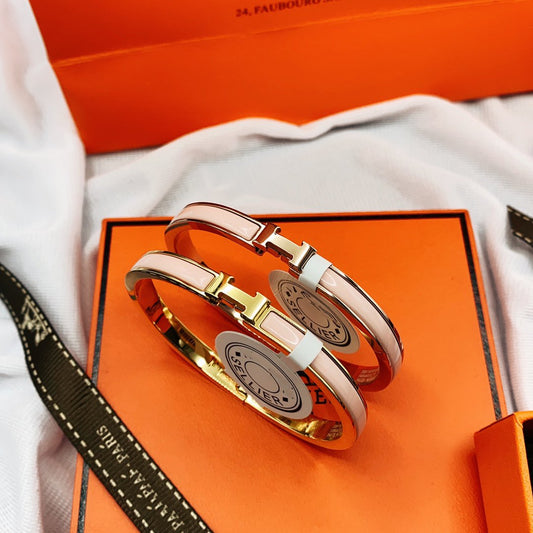 [OrnoraJewelry]CLASSIC HM CLIC  PINK 8MM ENAMEL BRACELET