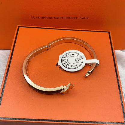 [OrnoraJewelry]CLASSIC HM CLIC BLACK 8MM ENAMEL BRACELET