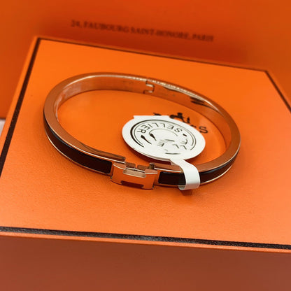 [OrnoraJewelry]CLASSIC HM CLIC BLACK 8MM ENAMEL BRACELET