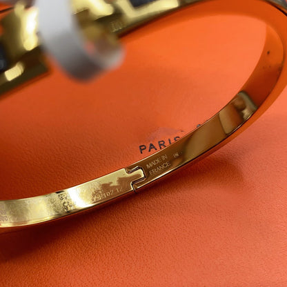 [OrnoraJewelry]CLASSIC HM CLIC BLACK 8MM ENAMEL BRACELET