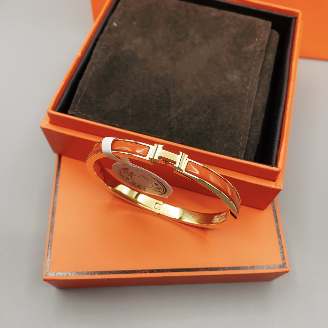 [OrnoraJewelry]CLASSIC HM CLIC RED 8MM ENAMEL BRACELET
