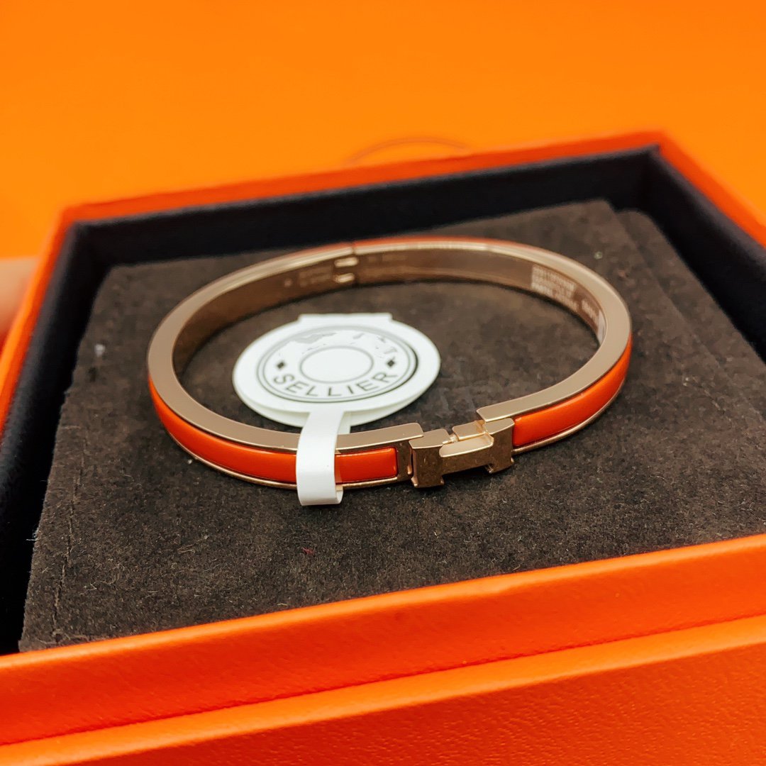 [OrnoraJewelry]CLASSIC HM CLIC RED 8MM ENAMEL BRACELET