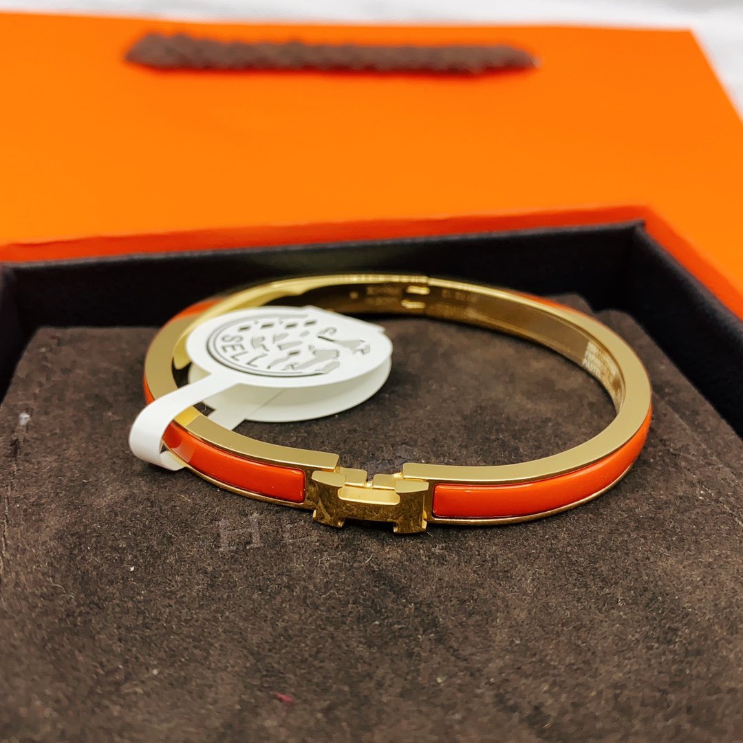 [OrnoraJewelry]CLASSIC HM CLIC RED 8MM ENAMEL BRACELET