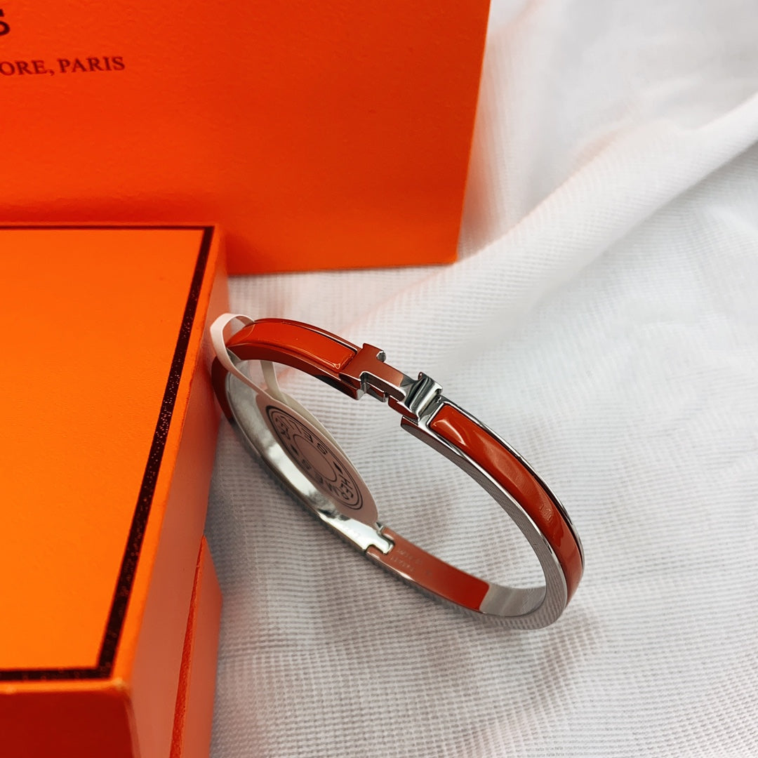 [OrnoraJewelry]CLASSIC HM CLIC RED 8MM ENAMEL BRACELET