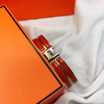 [OrnoraJewelry]CLASSIC HM CLIC RED 8MM ENAMEL BRACELET