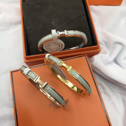 [OrnoraJewelry]CLASSIC HM CLIC GREEN 8MM ENAMEL BRACELET