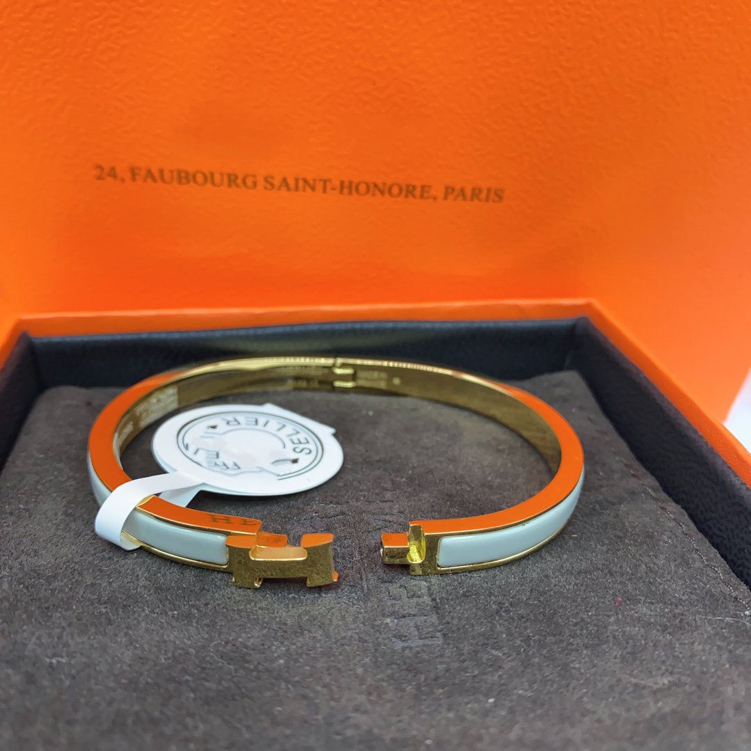 [OrnoraJewelry]CLASSIC HM CLIC GREEN 8MM ENAMEL BRACELET