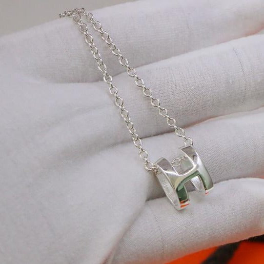 [OrnoraJewelry]HM NECKLACE H LETTER OVAL SERIES