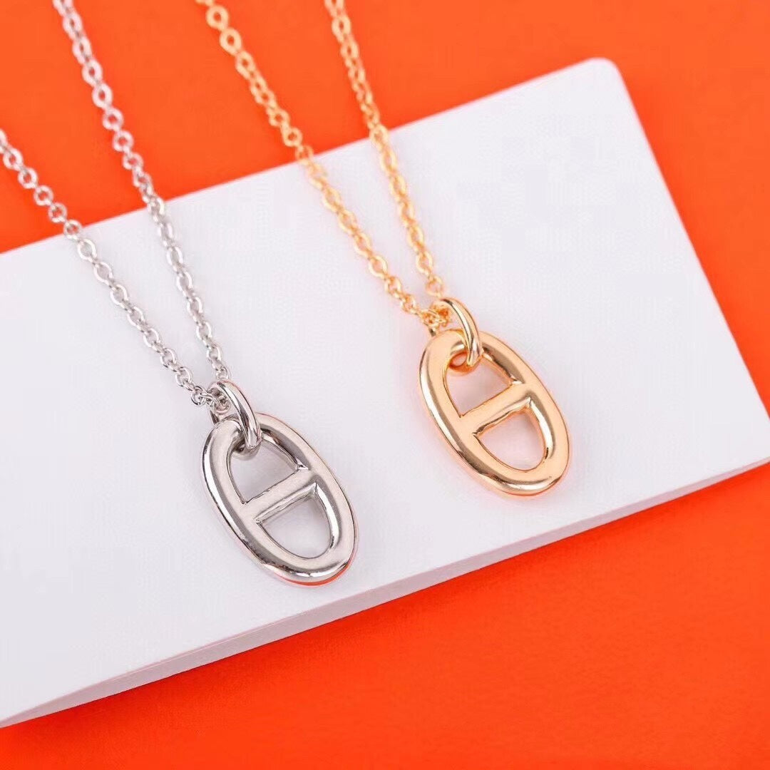 [OrnoraJewelry]HM PIG NOSE NECKLACE