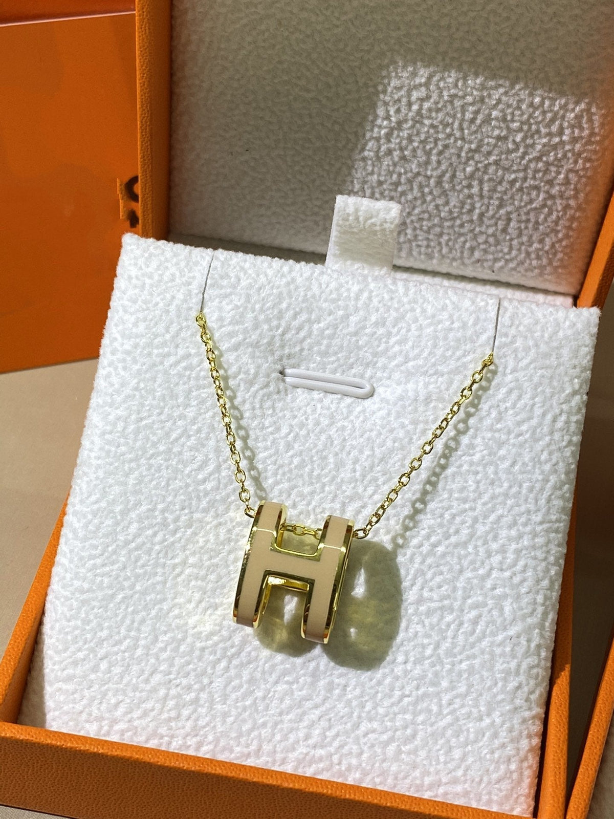 [OrnoraJewelry]HM CLIC YELLOW ENAMEL GOLD NECKLACE