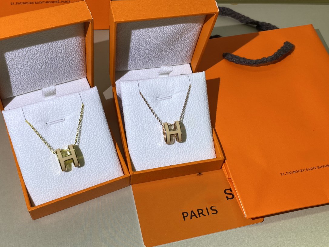 [OrnoraJewelry]HM CLIC YELLOW ENAMEL GOLD NECKLACE