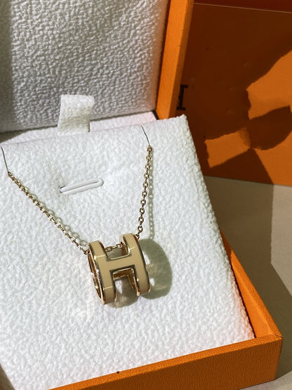 [OrnoraJewelry]HM CLIC YELLOW ENAMEL GOLD NECKLACE