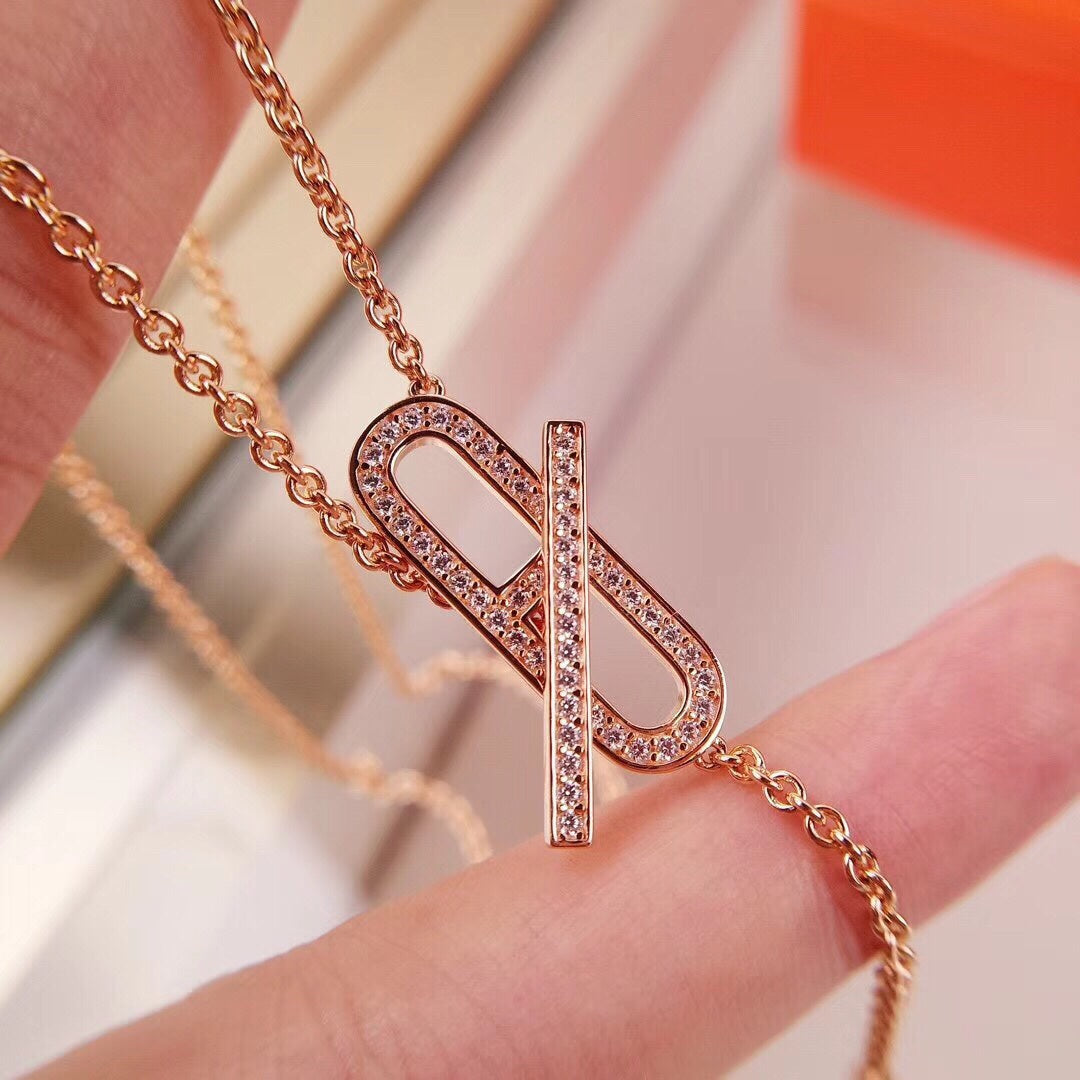 [OrnoraJewelry]HM FIRE PIG NOSE NECKLACE TRENDY STREET