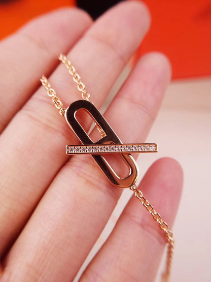 [Ornora Jewelry]HM FIRE PIG NOSE NECKLACE TRENDY STREET