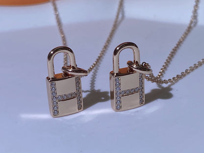 [OrnoraJewelry]HM ADVANCED NICHE LOCK HEAD NECKLACE DIAMONDS