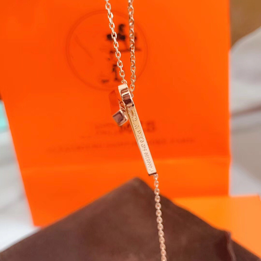 [OrnoraJewelry]HM NECKLACE PLATINUM ROSE GOLD DIAMOND
