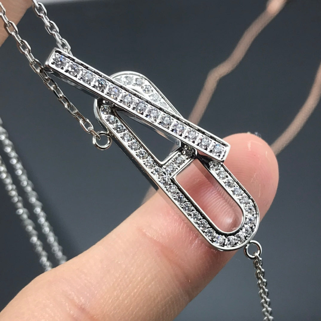 [OrnoraJewelry]HM NECKLACE PLATINUM ROSE GOLD DIAMOND