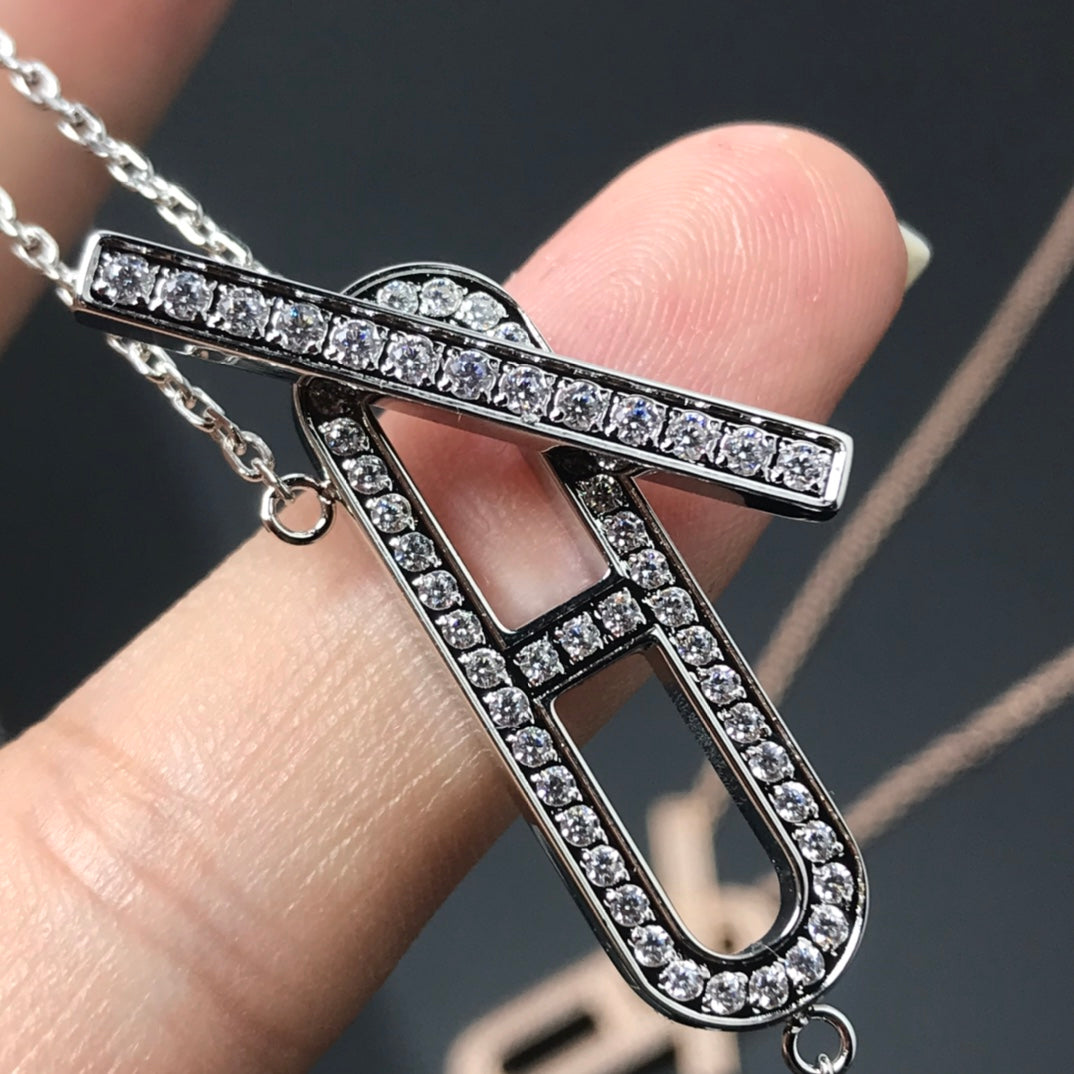 [OrnoraJewelry]HM NECKLACE PLATINUM ROSE GOLD DIAMOND