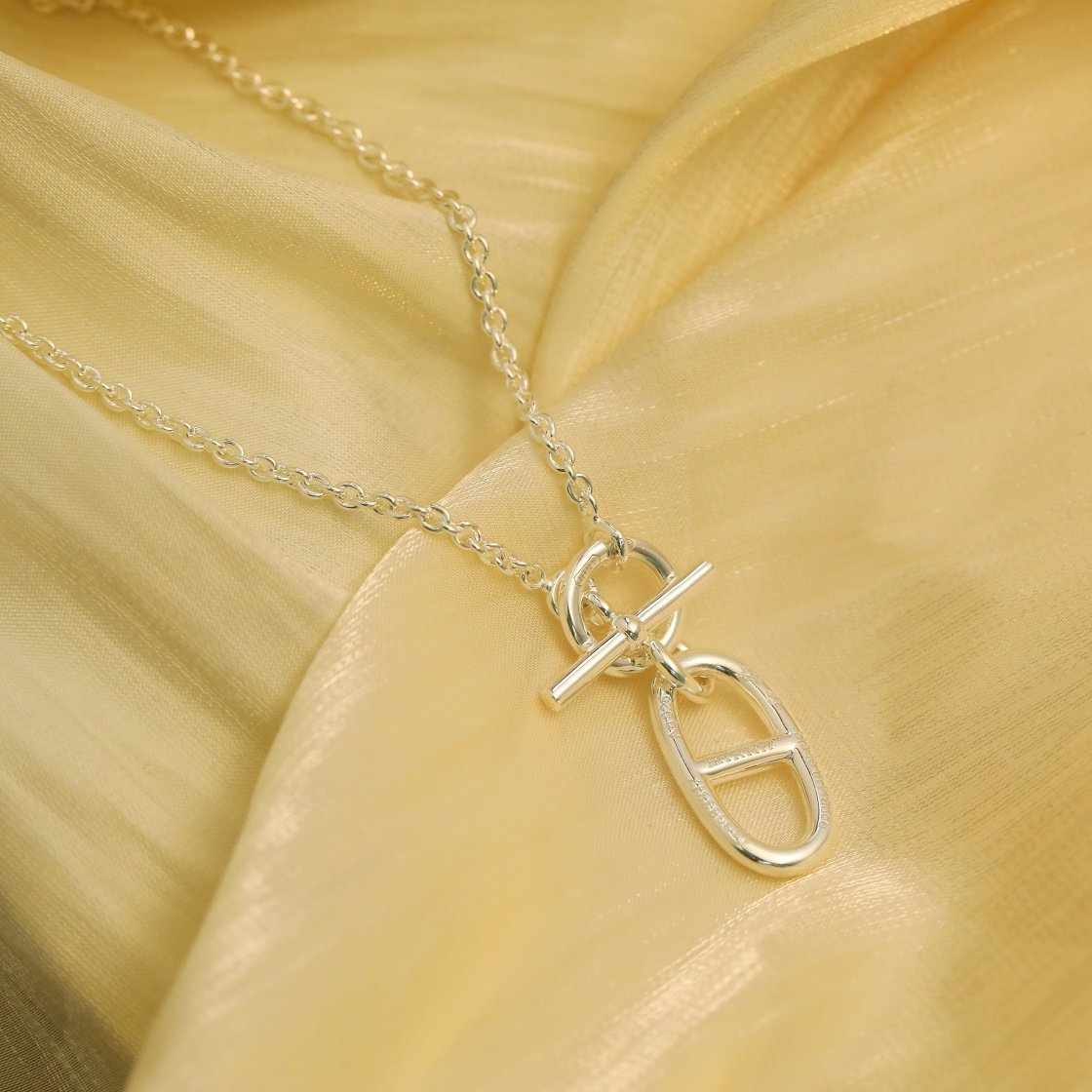 [OrnoraJewelry]HM CHAINE D'ANCRE PENDANT NECKLACE STERLING SILVER
