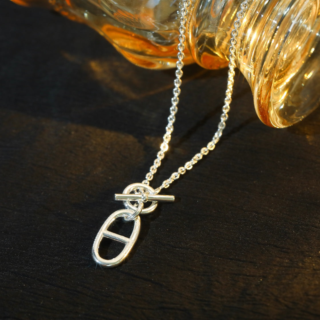 [OrnoraJewelry]HM CHAINE D'ANCRE PENDANT NECKLACE STERLING SILVER