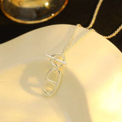 [OrnoraJewelry]HM CHAINE D'ANCRE PENDANT NECKLACE STERLING SILVER