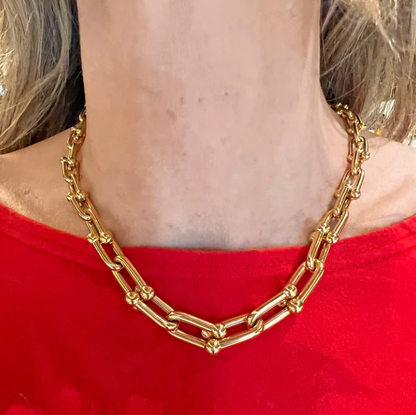 [Ornora Jewelry]HARDWEAR PINK GOLD CHOKER