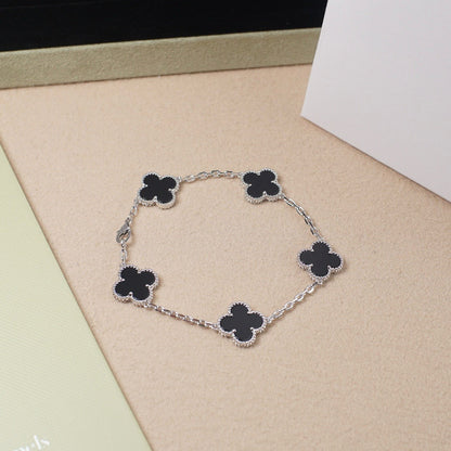 [OrnoraJewelry] CLOVER 5 MOTIF ONYXS BRACELET COLLECTION