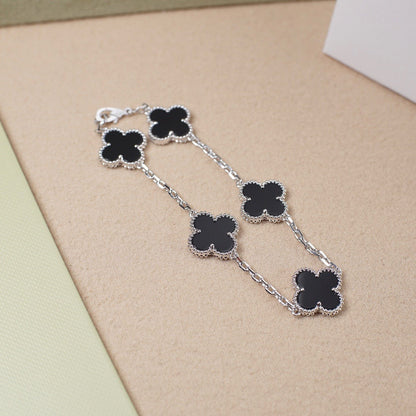 [OrnoraJewelry] CLOVER 5 MOTIF ONYXS BRACELET COLLECTION