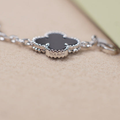 [OrnoraJewelry] CLOVER 5 MOTIF ONYXS BRACELET COLLECTION