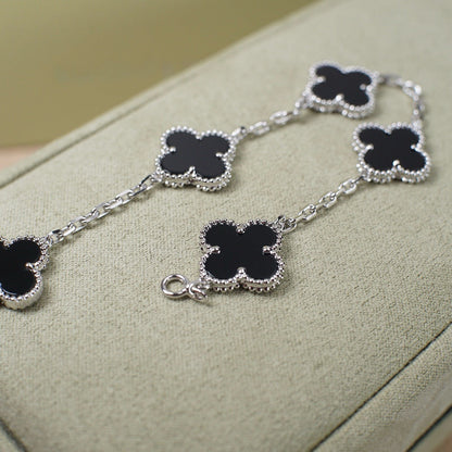 [OrnoraJewelry] CLOVER 5 MOTIF ONYXS BRACELET COLLECTION