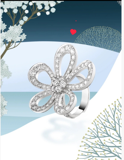 [OrnoraJewelry]Flowerlace Diamond Ring