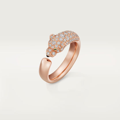 [OrnoraJewelry]PANTHERE HALF DIAMOND SMALL RING