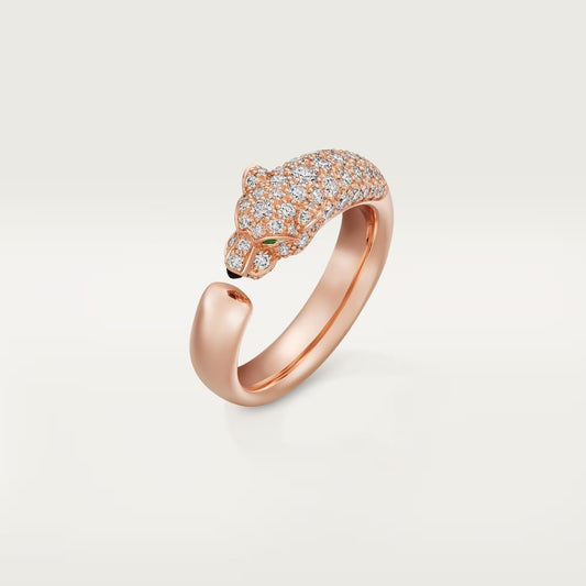 [OrnoraJewelry]PANTHERE HALF DIAMOND SMALL RING