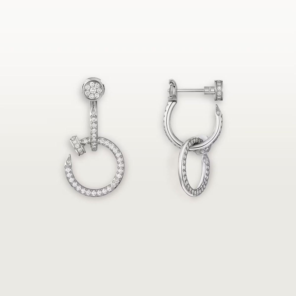 [OrnoraJewelry]JUSTE FULL DIAMOND DOUBLE EARRINGS