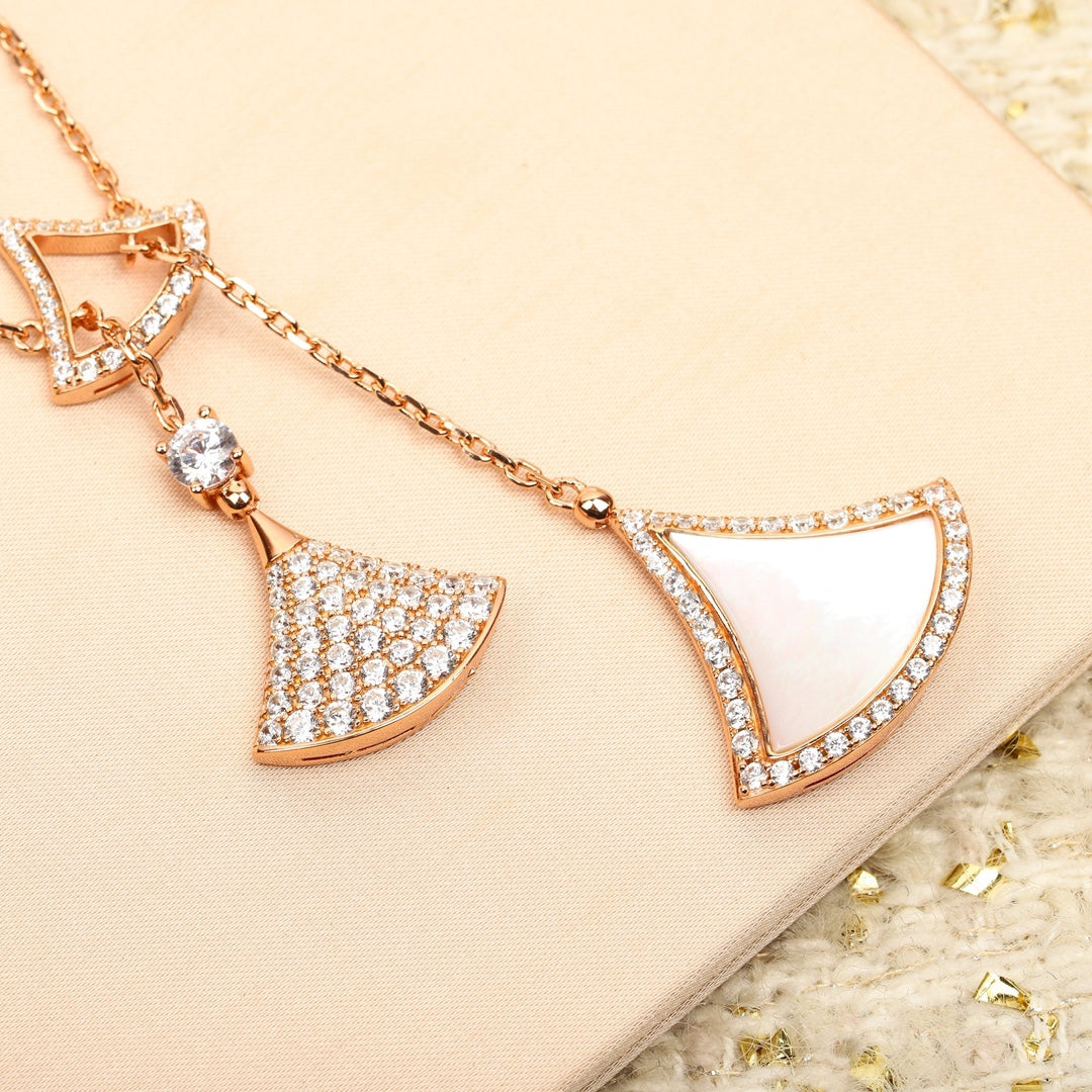 [OrnoraJewelry]BVLGARI Divas’ Dream Multi-Fan Tassel Necklace