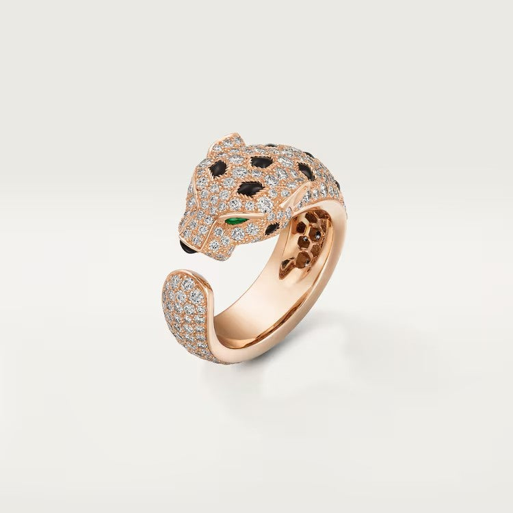 [OrnoraJewelry]PANTHERE SPOTTED FULL DIAMOND MEDIUM RING