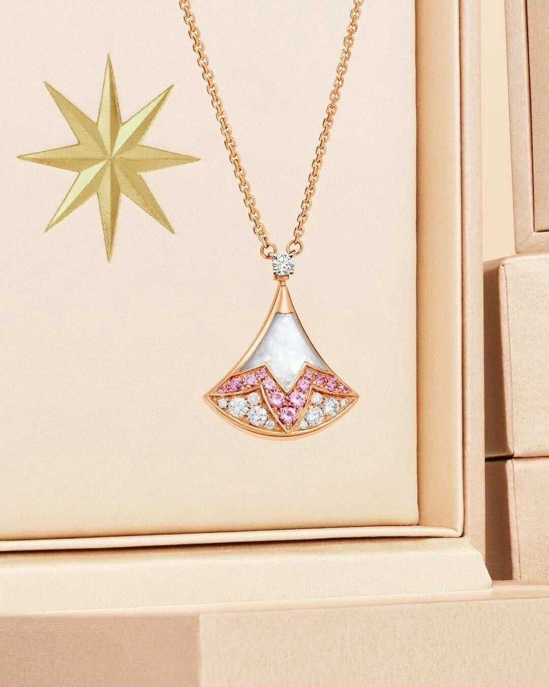 [OrnoraJewelry]BVLGARI Divas' Dream Qixi Exclusive Pink Gemstone Necklace