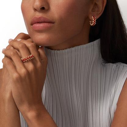 [OrnoraJewelry]CLASH 7.9MM AGATE CHALCEDONY EARRINGS