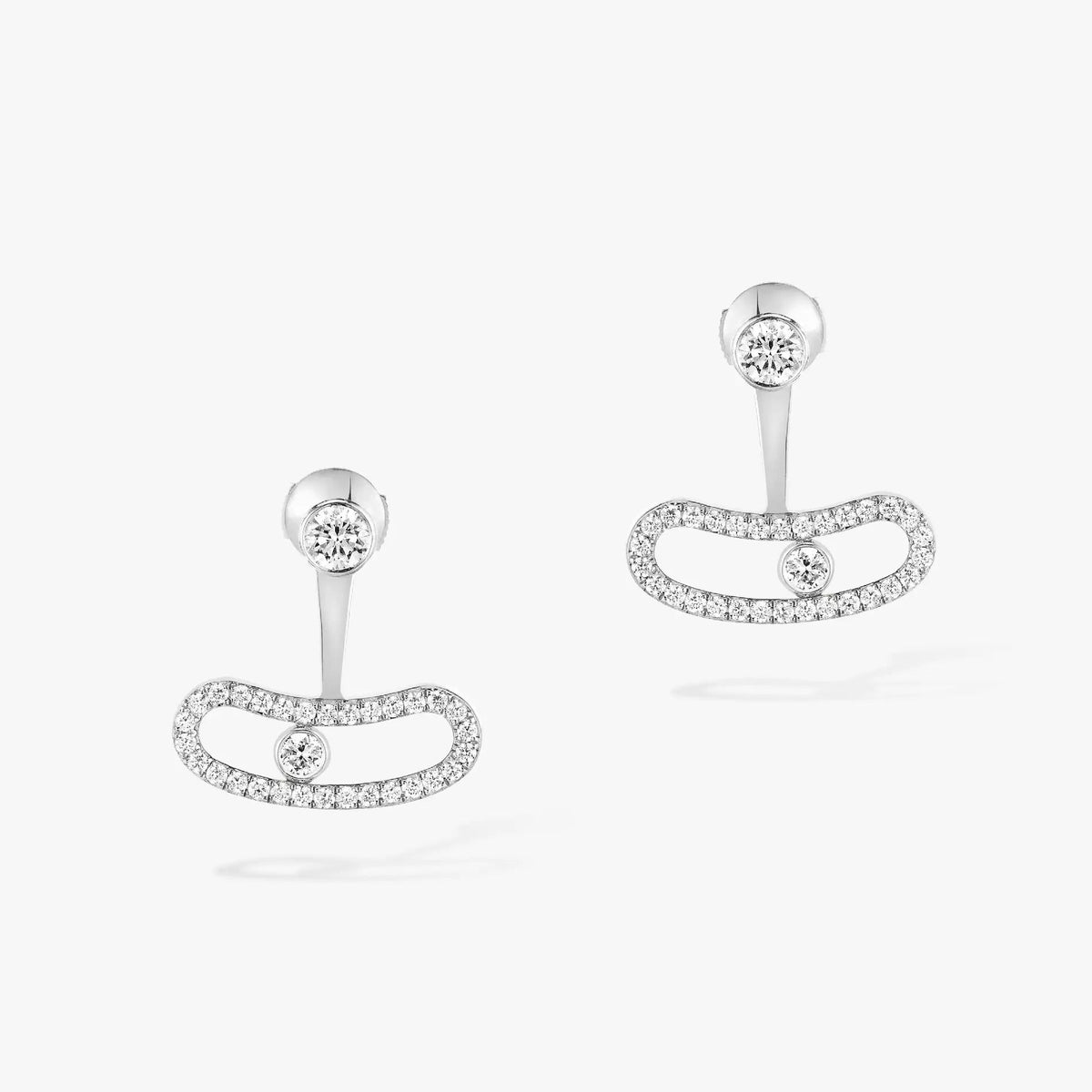 [OrnoraJewelry]MOVE UNO SILVER DIAMOND EARRINGS