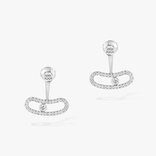 [OrnoraJewelry]MOVE UNO SILVER DIAMOND EARRINGS
