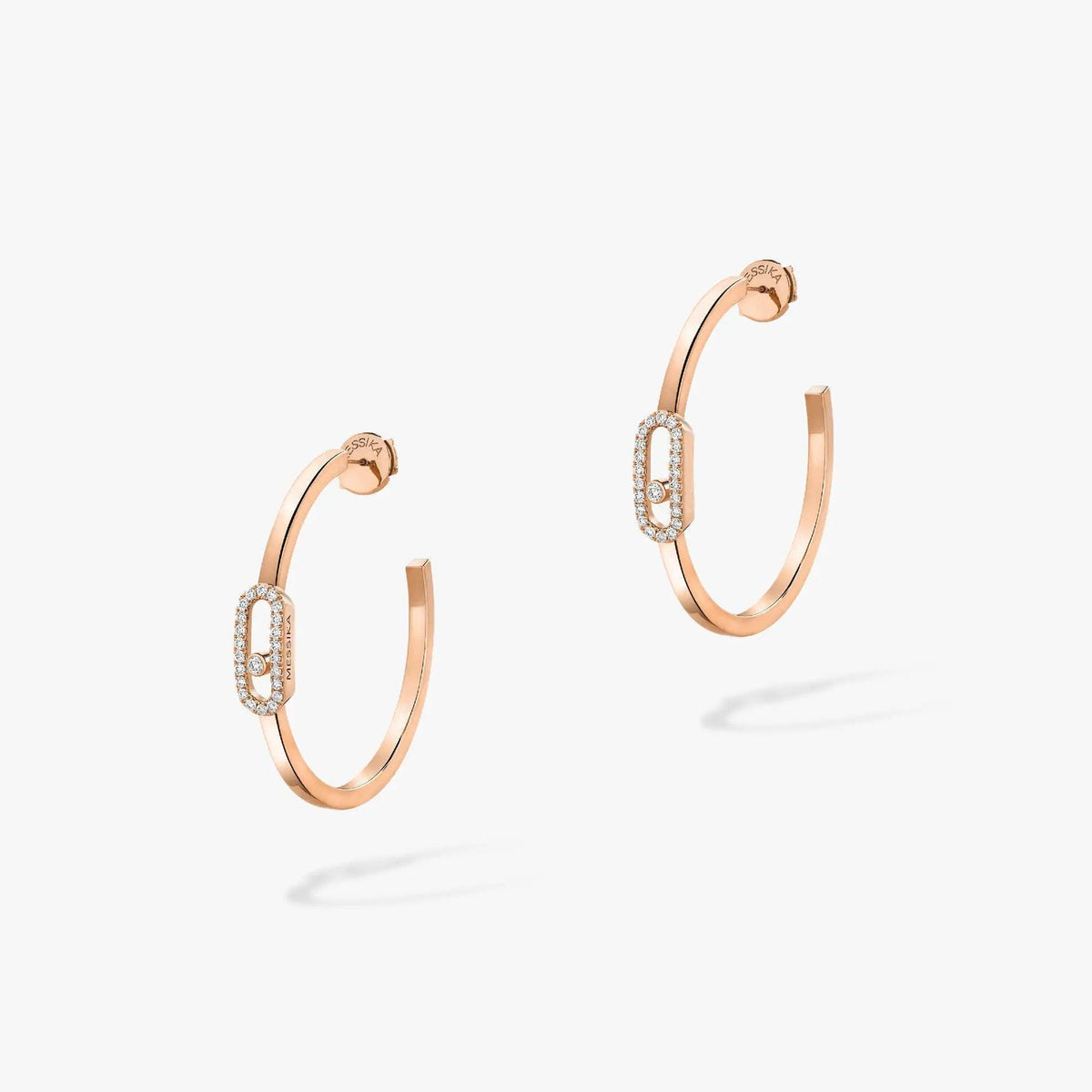 [OrnoraJewelry]CREOLES MOVE UNO PM DIAMOND EARRINGS