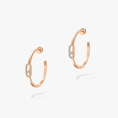 [OrnoraJewelry]CREOLES MOVE UNO PM DIAMOND EARRINGS