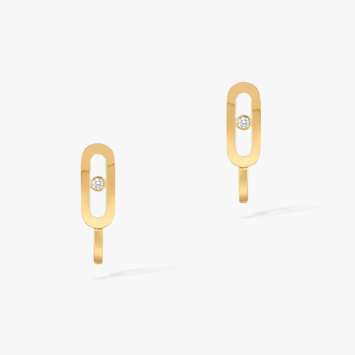 [OrnoraJewelry]CREOLES MOVE UNO MINI 1 DIAMOND EARRINGS